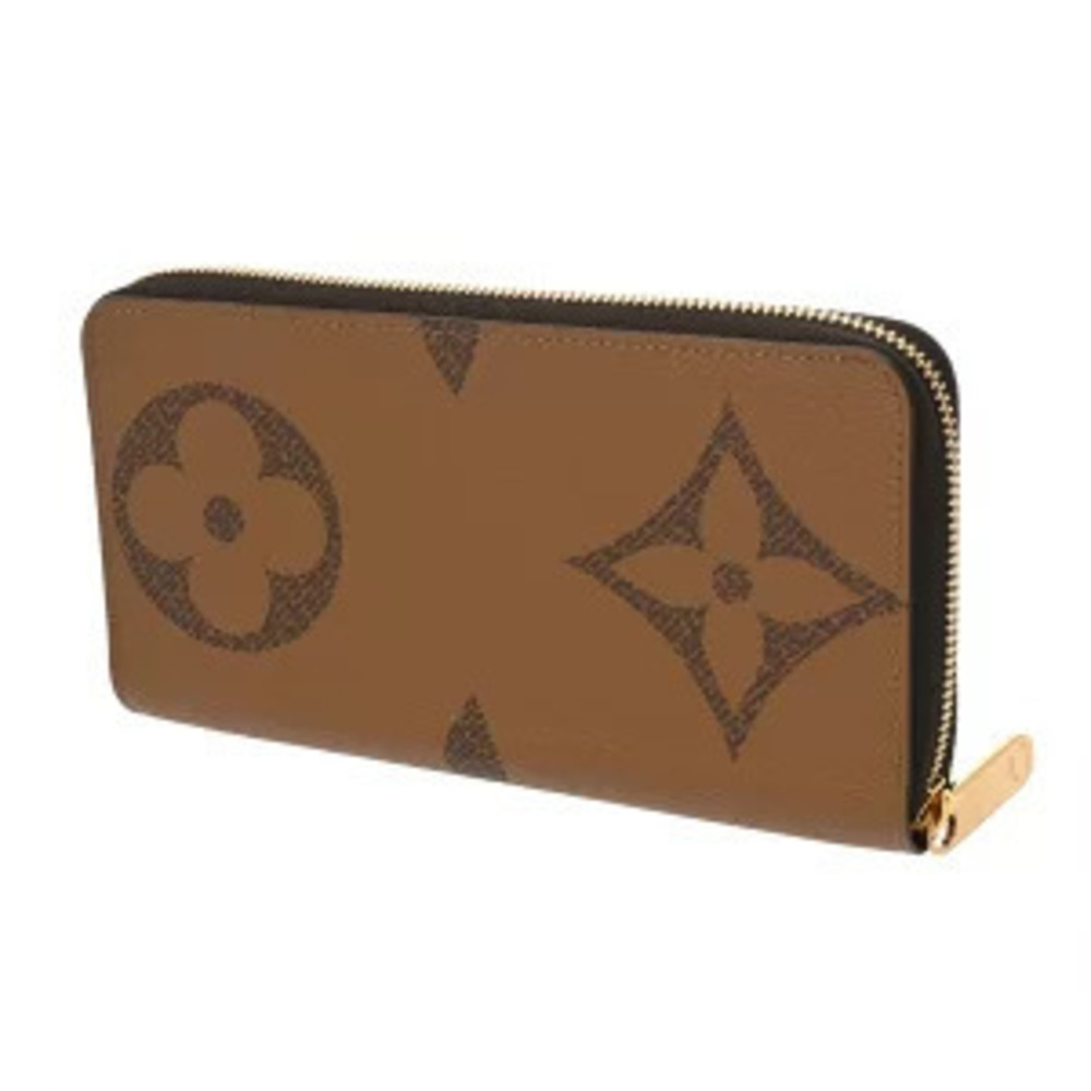 Louis Vuitton Brown Wallet Monogram Reverse Zippy Giant Canvas Long Brown